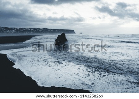 Similar – Island Küste Meer Lava