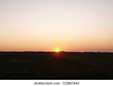 sunrise in the field