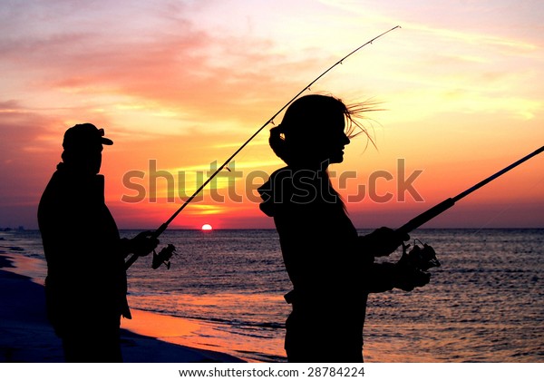 Sunrise Fishing Stock Photo Edit Now 28784224