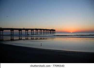 Sunrise At Fishing Pier St. Augustine Beach Florida Usa