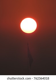 Sunrise & flag