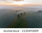 Sunrise and fog, Marion County, Illinois