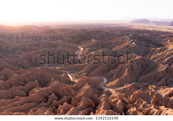 Sunrise at Font\'s Point in Anza Borrego Desert\
State Park, California