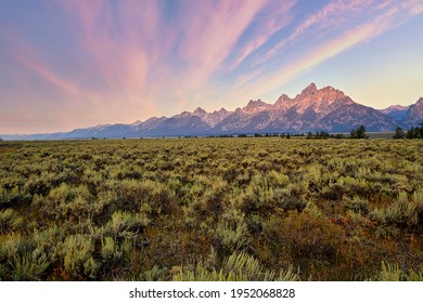 Sunrise at the Grand Teton National Park. Wyoming. United States. - Shutterstock ID 1952068828