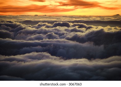 Sunrise In Haleakala National Park In Maui, Hawaii.