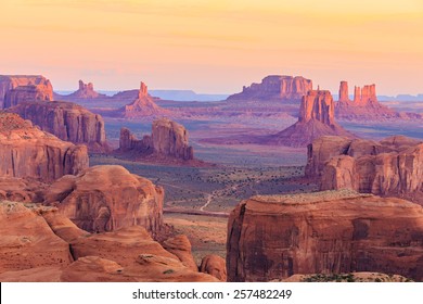 Sunrise in Hunts Mesa, Monument Valley, Arizona, USA