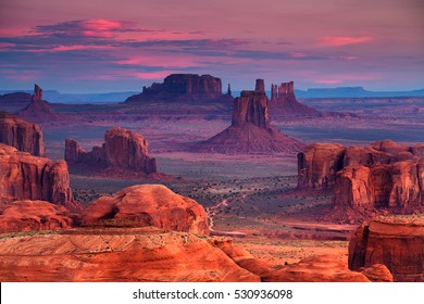 Sunrise in Hunts Mesa navajo tribal majesty place near Monument Valley, Arizona, USA - Powered by Shutterstock