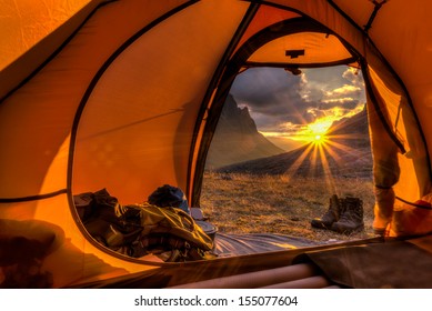 Sunrise Inside A Tent