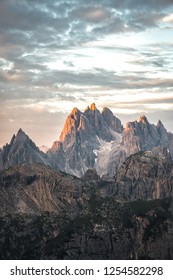Sunrise in Italian Dolomites - Shutterstock ID 1254582298