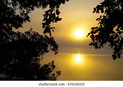 Sunrise lagoon of Bacalar / Yucatan / Mexico