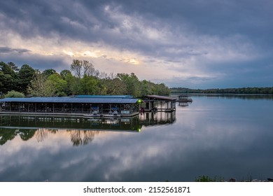 Sunrise at the Lake Fayetville and Dock