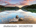 Sunrise at Lake Grasmere in the Lake district National Park in the UK during May 2019