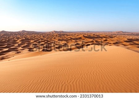 sunrise landscape of sahara desert in merzouga