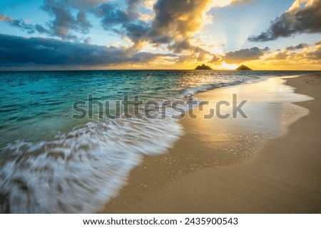 Sunrise at Lanikai Beach in Kailua, Oahu
