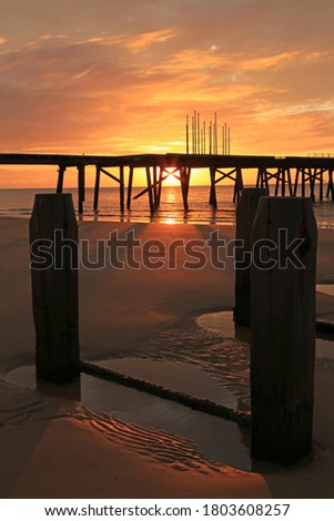 Sunrise at Lowestoft, Suffolk, the easternmost point of England