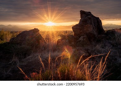 Sunrise In The Majestic McDowell Mountains In Scottsdale, AZ