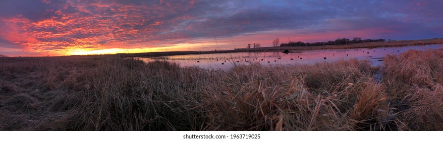 Sunrise In The Marsh While Duck Hunting