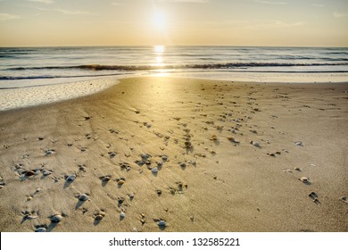 Sunrise In Melbourne Beach, Florida.