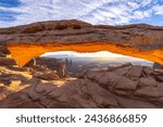 Sunrise at Mesa Arch in Canyonlands National Park, Utah, USA.