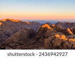 Sunrise at mount Sinai. Sinai peninsula, Egypt