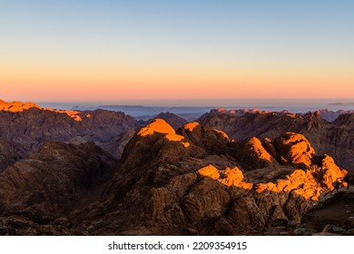 Sunrise At Mount Sinai. Sinai Peninsula, Egypt