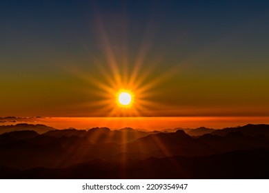 Sunrise At Mount Sinai. Sinai Peninsula, Egypt