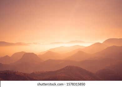 Sunrise In The Mountains Of Oaxaca, Mexico