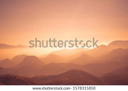 Sunrise in the mountains of Oaxaca, Mexico