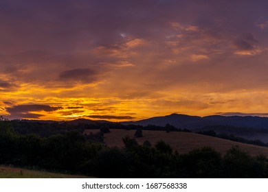 Sunrise In National Park Poloniny, Carpathians, Slovakia