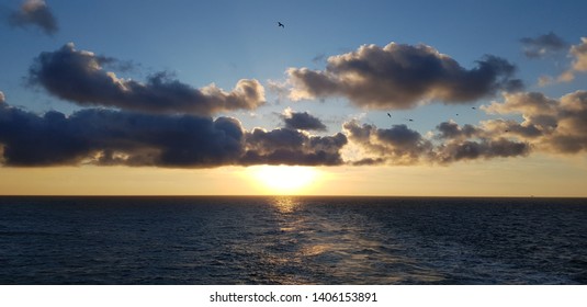 Sunrise Near Dover Coast, England, UK