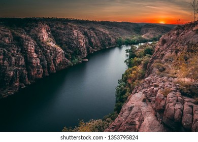 Sunrise at Nitmiluk gorge, Katherine, Northern Territory Australia - Shutterstock ID 1353795824
