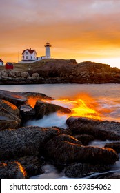 Sunrise At Nubble Lighthouse