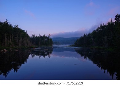 Sunrise on Adirondack mountain and Lake