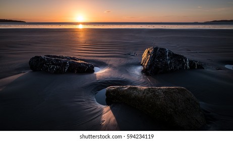 Sunrise On The Beach At Bull Island, Dublin, Ireland