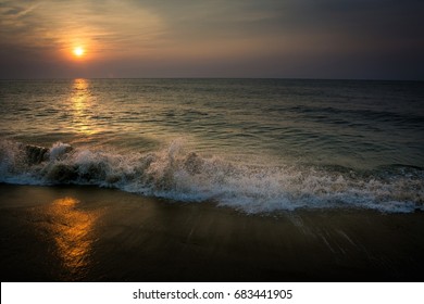 Sunrise On The Beach At Ocean City, Maryland U.S.A.