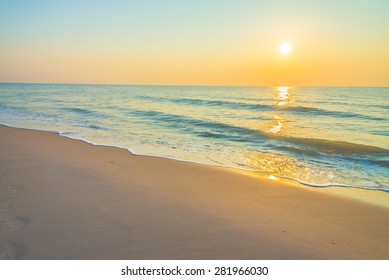 Sunrise On The Beach - Vintage Filter