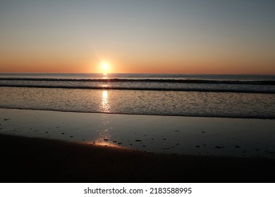 Sunrise On The Beach In Wells, Maine.