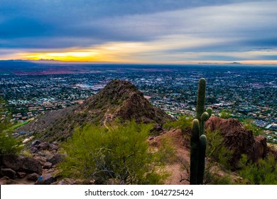 Sunrise On Camelback Mountain In Phoenix, Arizona