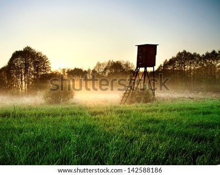 Similar – Image, Stock Photo raised hide Hunting