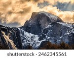 Sunrise on Half Dome from a Meadow, Yosemite National Park, California