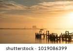 Sunrise on Indian River in Titusville, Florida.