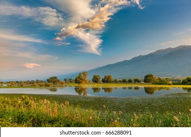 Sunrise On Kerkini Lake