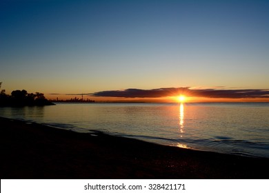 The Sunrise On Lake Ontario.