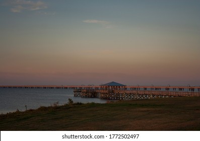 Sunrise On Lake Pontchartrain In Mandeville, Louisiana