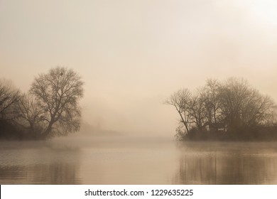 Sunrise On The Misty Lake