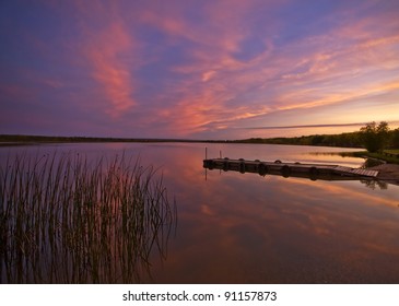 Sunrise on Northern Lakes Manitoba