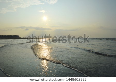 sunrise on the sea of bay of bengal ,west bengal ,India