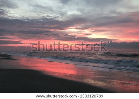 Sunrise over Assateague Beach in Virginia.