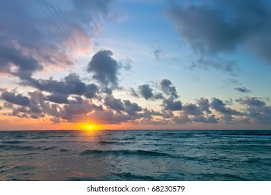 Sunrise Over Atlantic Ocean, FL, USA
