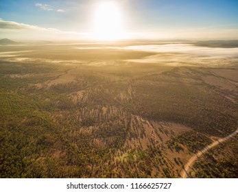 Sunrise Over Australian Outback - Aerial Landscape